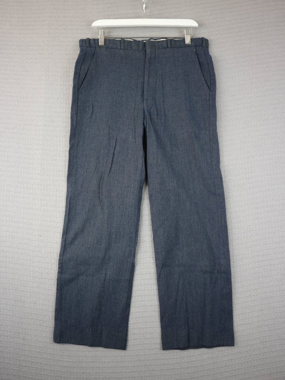 Riviera 1970's Vintage Blue Trousers Straight Cut 32W